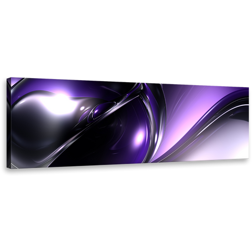 3d abstract wall art purple modern panoramic beautiful black abstract patterns canvas print