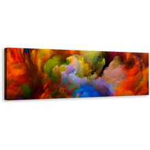 Load image into Gallery viewer, Abstract Composition Canvas Wall Art, Abstract Fractal Panoramic Canvas, Abstract Colorful Clouds Canvas Artwork, Abstract Art Print
