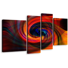 Load image into Gallery viewer, Abstract Energy Canvas Print, Abstract Spin 4 Piece Canvas Wall Art, Colorful Abstract Graphic Modern Art Multiple Canvas
