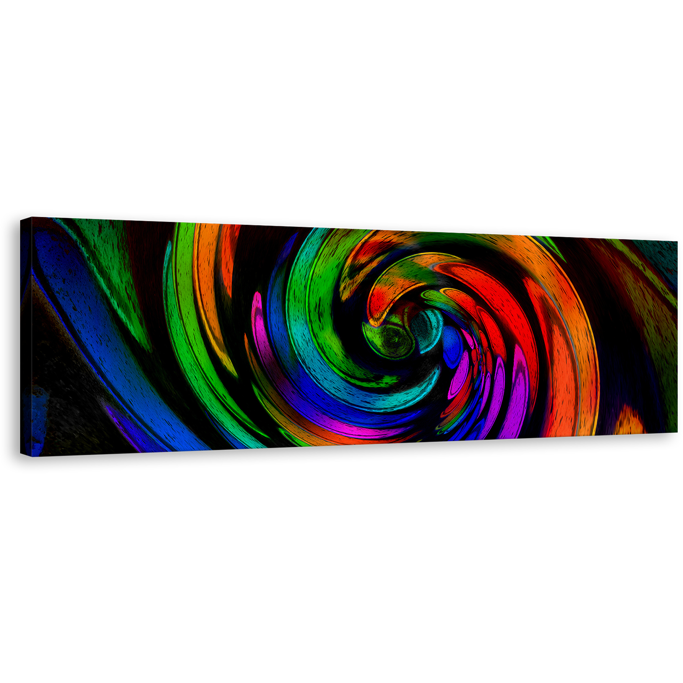 Abstract Fractal Canvas Wall Art, Colorful Abstract Spiral Canvas Artwork, Modern Abstract Pattern 1 Piece Canvas Print