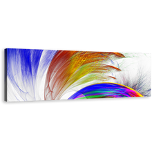 Load image into Gallery viewer, Abstract Fractal Canvas Wall Art, Colorful Bright Abstract Patterns Panoramic Canvas, Modern Abstract Artwork Print
