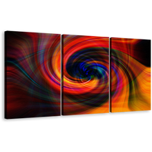 Load image into Gallery viewer, Abstract Graphic Canvas Wall Art, Abstract Digital Oil Painting Canvas Set, Colorful Swirl Abstract 3 Piece Canvas, Abstract Spin Canvas Print
