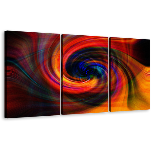 Abstract Graphic Canvas Wall Art, Abstract Digital Oil Painting Canvas Set, Colorful Swirl Abstract 3 Piece Canvas, Abstract Spin Canvas Print