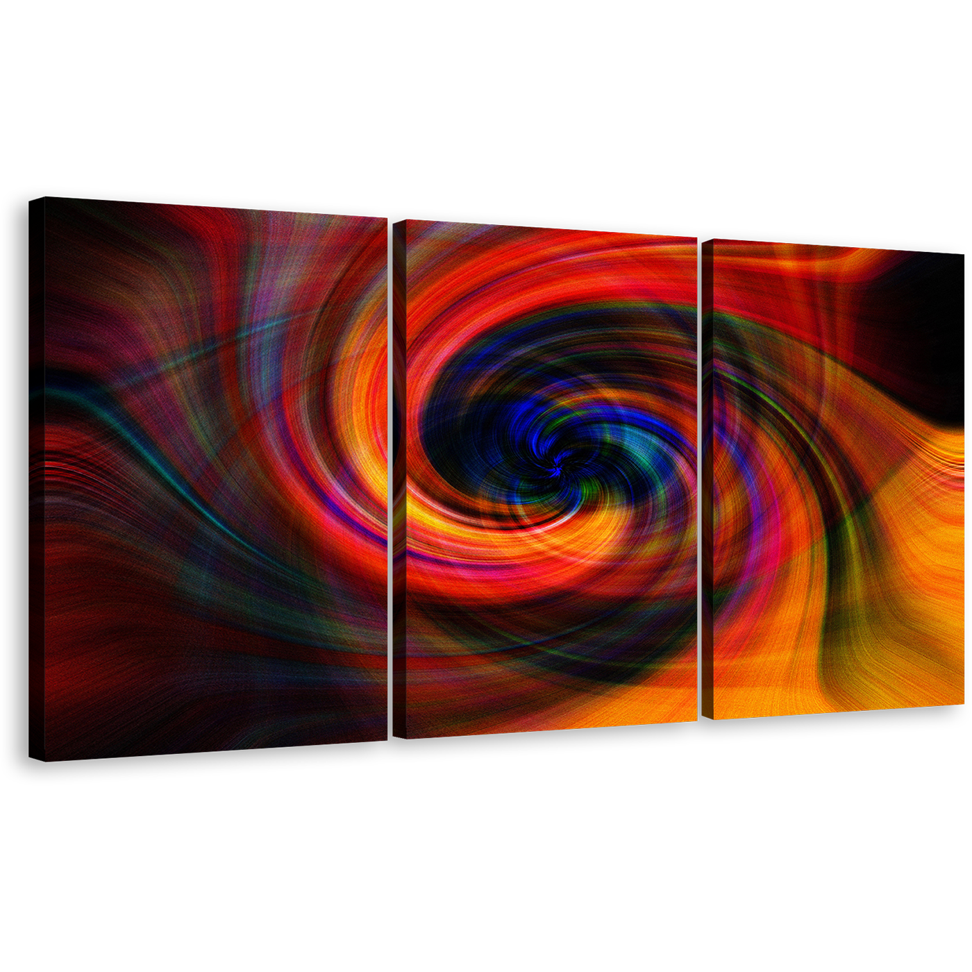 Abstract Graphic Canvas Wall Art, Abstract Digital Oil Painting Canvas Set, Colorful Swirl Abstract 3 Piece Canvas, Abstract Spin Canvas Print