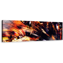 Load image into Gallery viewer, Abstract Rendering Canvas Wall Art, Orange Abstract Fractal Illustration 1 Piece Canvas, Black Abstract Artistic Graphics Canvas Print
