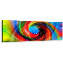 Load image into Gallery viewer, Abstract Spiral Canvas Wall Art, Colorful Abstract Digital Painting 1 Piece Canvas, Abstract Graphic Modern Digital Canvas Print
