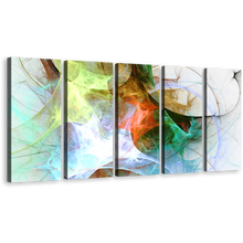 Load image into Gallery viewer, Abstraction Art Canvas Print, Modern Abstract 5 Piece Canvas Wall Art, Colorful Abstract Fractal Background Canvas Set
