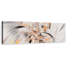 Load image into Gallery viewer, Artistic-Abstract-Canvas-Wall-Art-White-Orange-Abstract-Graphic-Element-1-Piece-Canvas-Print-Abstract-Fractal-Wide-Canvas
