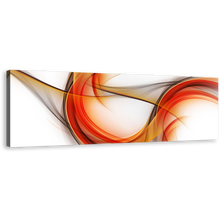 Load image into Gallery viewer, Clean Abstract Canvas Wall Art, Contemporary Modern Abstract Canvas Print, Red Orange Fractal Wave Design 1 Piece Canvas
