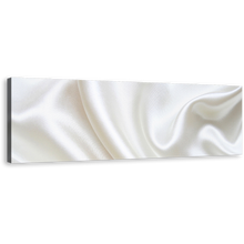 Load image into Gallery viewer, Elegant Abstract Canvas Wall Art, Abstract Digital Panoramic Canvas Artwork, White Luxurious Abstract Liquid Art Print
