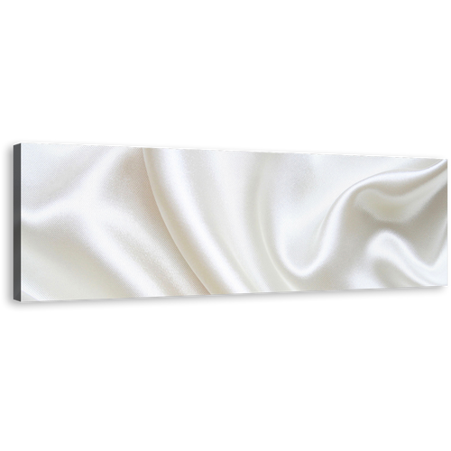 Elegant Abstract Canvas Wall Art, Abstract Digital Panoramic Canvas Artwork, White Luxurious Abstract Liquid Art Print