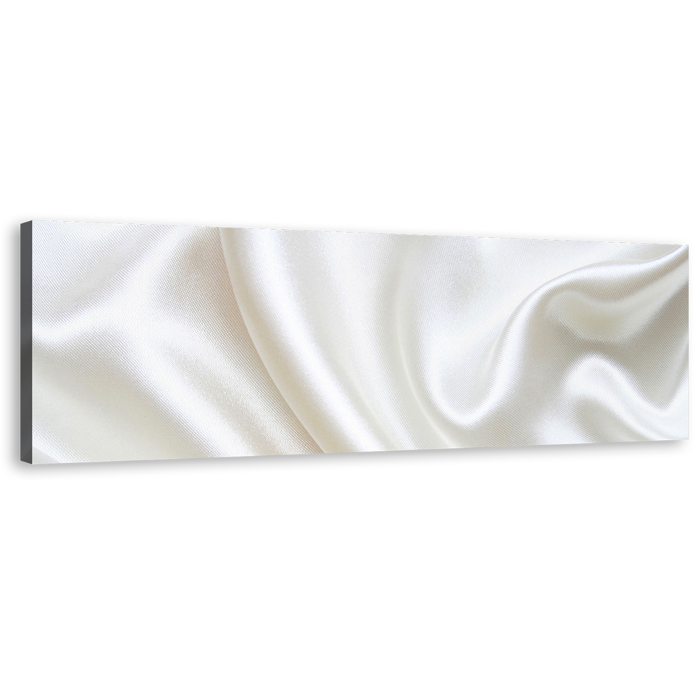 Elegant Abstract Canvas Wall Art, Abstract Digital Panoramic Canvas Artwork, White Luxurious Abstract Liquid Art Print