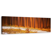 Load image into Gallery viewer, Forest Nature Canvas Wall Art, Abstract Trees Scenery Panoramic Canvas Print, Brown Autumn Forest Canvas Artwork
