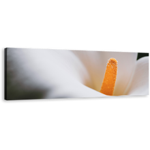 Load image into Gallery viewer, Fresh LiIy Canvas Wall Art, White Lily Close Up 1 Piece Canvas Print, Yellow Flower Head Canvas Artwork
