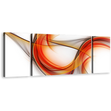 Load image into Gallery viewer, Graphic Abstract Canvas Print, Red Orange Artistic Abstract 3 Piece Canvas Wall Art, Abstract Elegant Element Triptych Multi Canvas
