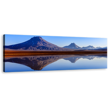 Load image into Gallery viewer, Lejia Lake Canvas Wall Art, Brown Atacama Mountains Canvas Print, Blue Sky Atacama Lake Panoramic Canvas Artwork
