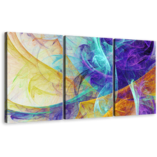 Load image into Gallery viewer, Modern Abstract Canvas Wall Art, Colorful 3D Abstract Fractal 3 Piece Multi Canvas, Abstract Artistic Canvas Print
