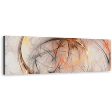 Load image into Gallery viewer, Modern Abstract Canvas Wall Art, White Orange Modern Abstract 1 Piece Canvas, Elegant Abstract Wide Canvas
