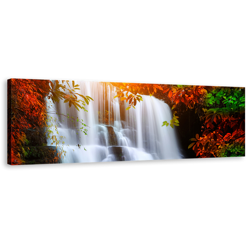 Mun Daeng Wall Art, Red Hin Rong Kla National Park Panoramic Canvas Print, White Thailand Waterfall 1 Piece Canvas Art