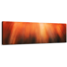 Load image into Gallery viewer, Ocean Deep Canvas Wall Art, Underwater Red Orange Sunbeam Panoramic Canvas Print
