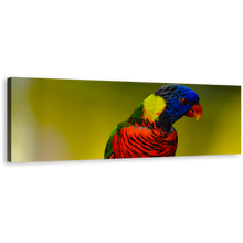 Load image into Gallery viewer, Rainbow Lorikeet Canvas Wall Art, Colorful Parrot 1 Piece Canvas Print, Parrot Portrait Canvas Artwork

