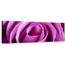 Load image into Gallery viewer, Rose Flower Canvas Print, Close Up Rose Canvas Wall Art, Purple Floral 1 Piece Canvas Artwork
