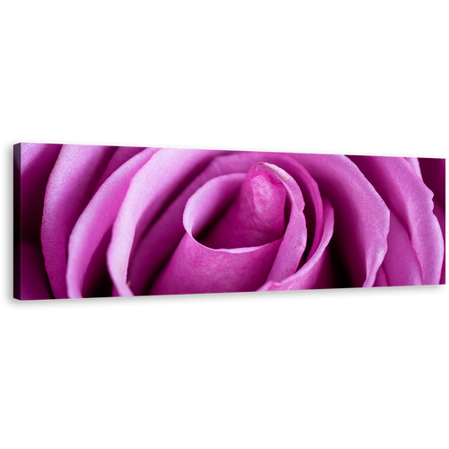 Rose Flower Canvas Print, Close Up Rose Canvas Wall Art, Purple Floral 1 Piece Canvas Artwork