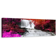 Load image into Gallery viewer, Thailand Forest Canvas Wall Art, Mun Dang Waterfall Canvas Artwork, Colorful Waterfall Scenery 1 Piece Canvas Print
