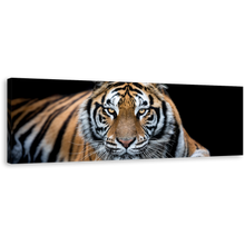 Load image into Gallery viewer, Tiger Wildlife Canvas Wall Art, Orange White Tiger Close Up Canvas Print, Tiger Portrait 1 Piece Canvas Artwork
