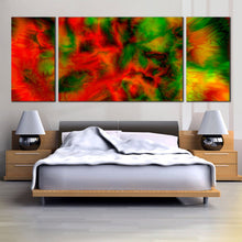 Load image into Gallery viewer, abstract background canvas print smoke close up motion canvas set red green abstract 3 piece wall art For Bedroom
