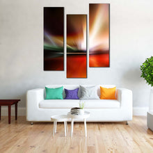 Load image into Gallery viewer, abstract  lights  wall  art  colorful  modern  abstract  3  piece  canvas  abstract  pattern  triptych  canvas  print In Living Room
