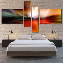 Load image into Gallery viewer, abstract pattern canvas print beautiful abstract lights 4 piece wall art colorful modern abstract multiple canvas for your Bedroom
