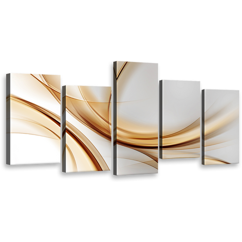 abstract pattern canvas print contemporary white abstract canvas beautiful abstract gold wave 5 piece canvas wall art