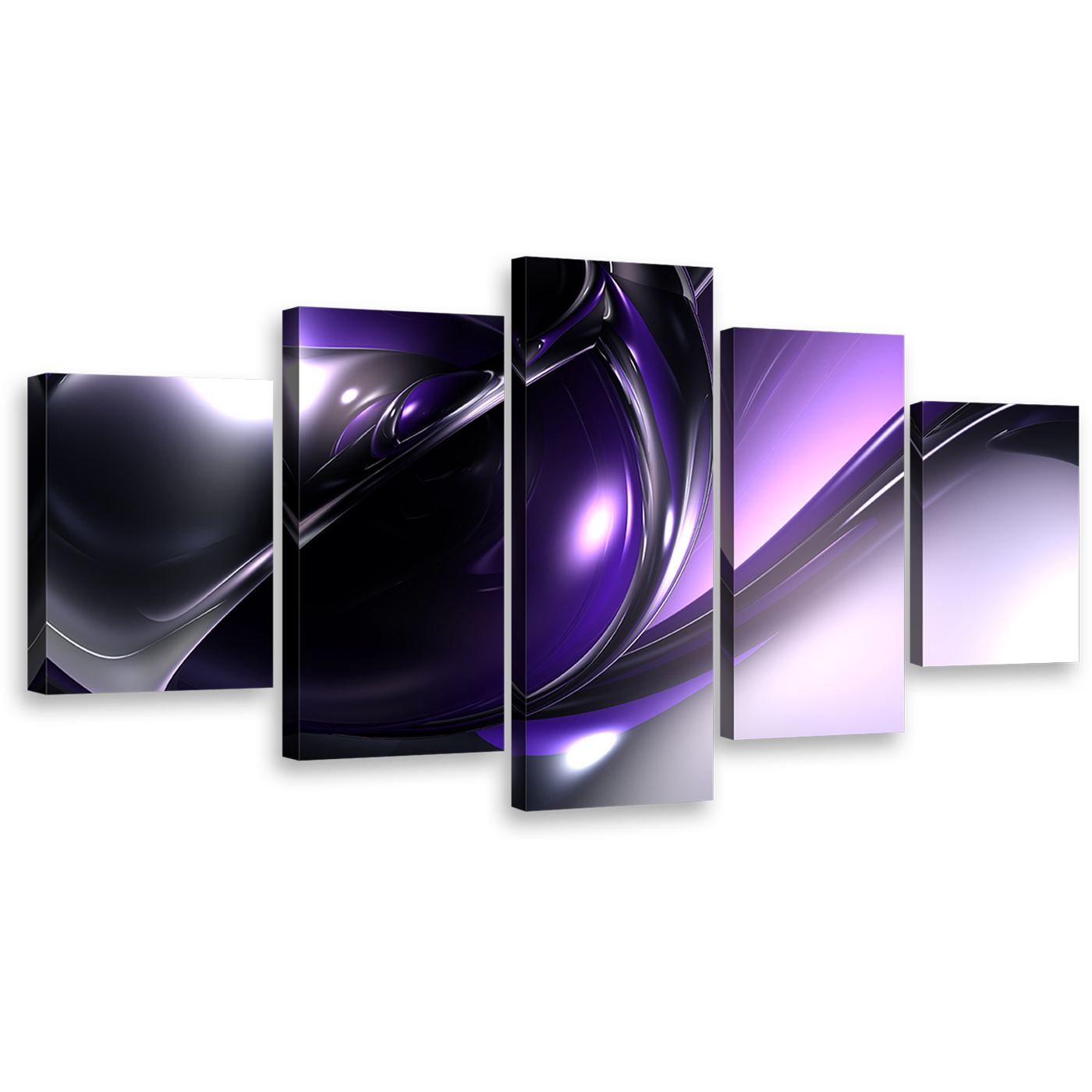 abstract patterns wall art black purple 3d abstract canvas set beautiful modern abstract 5 piece canvas print