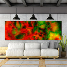 Load image into Gallery viewer, abstract  smoke  canvas  wall  art  red  green  abstract  panorama  smoke  close  up  motion  background  canvas  print For Living Room
