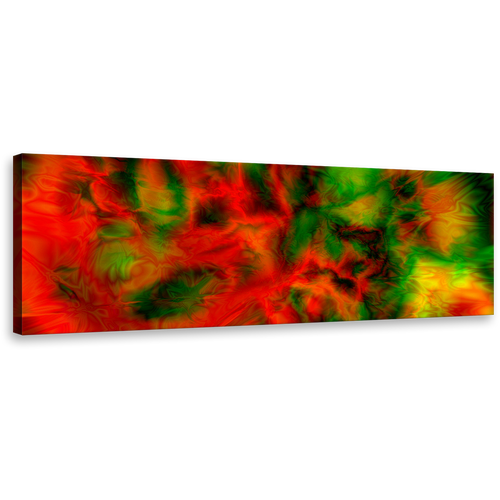 abstract  smoke  canvas  wall  art  red  green  abstract  panorama  smoke  close  up  motion  background  canvas  print