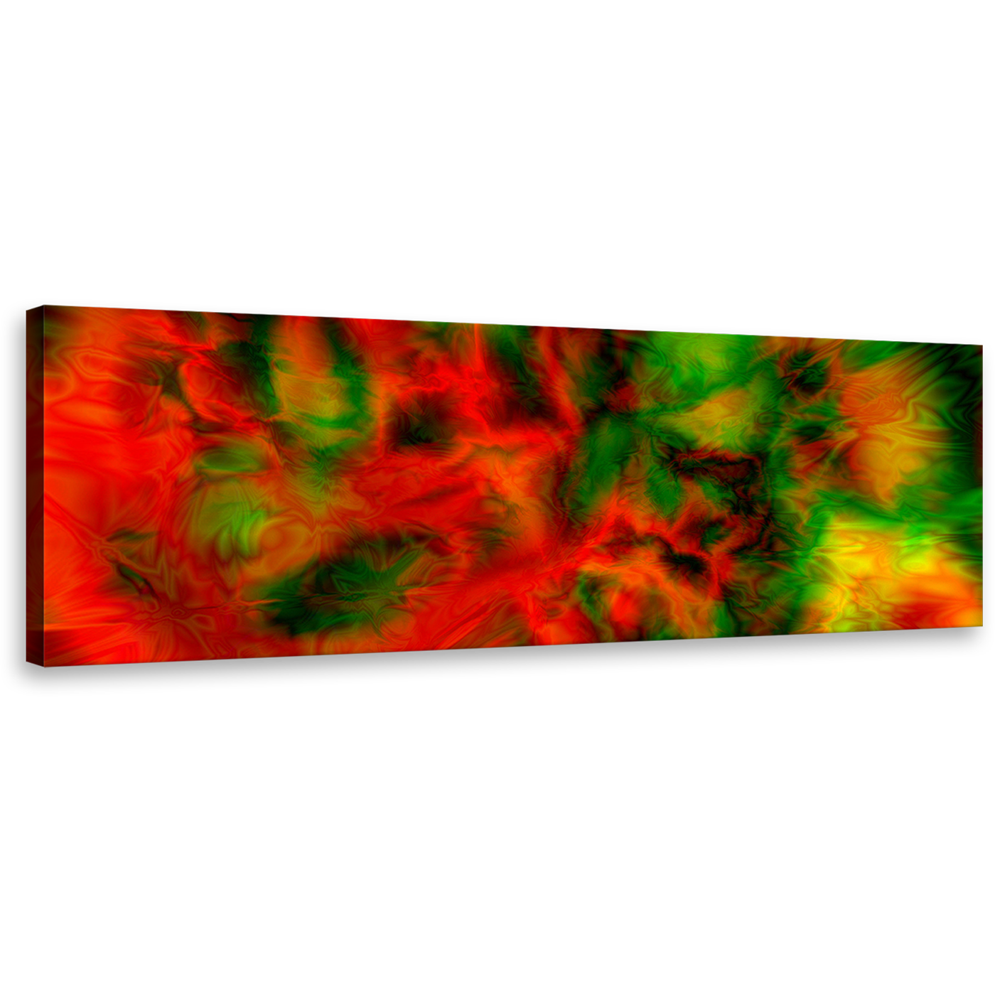 abstract  smoke  canvas  wall  art  red  green  abstract  panorama  smoke  close  up  motion  background  canvas  print