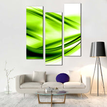 Load image into Gallery viewer, abstract  waves  canvas  print  green  abstract  waves  3  piece  wall  art  white  modern  abstract  patterns  multi  canvas For Living Room
