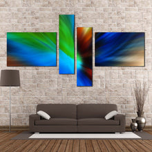 Load image into Gallery viewer, amazing abstract canvas print contemporary modern 4 piece multi canvas blue orange abstract motion wall art for Living room
