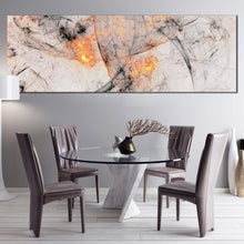 Load image into Gallery viewer, artistic  abstract  wall  art  yellow  modern  3d  fractal  grey  artwork For Dinning Room
