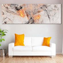 Load image into Gallery viewer, artistic  abstract  wall  art  yellow  modern  3d  fractal  grey  artwork In Living Room
