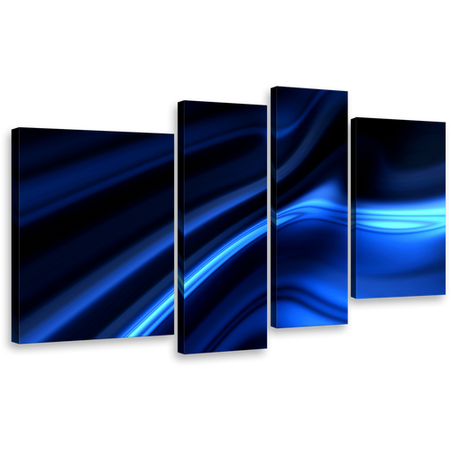 contemporary abstract canvas print dark bright blue 4 piece canvas set beautiful black motion abstract wall art 