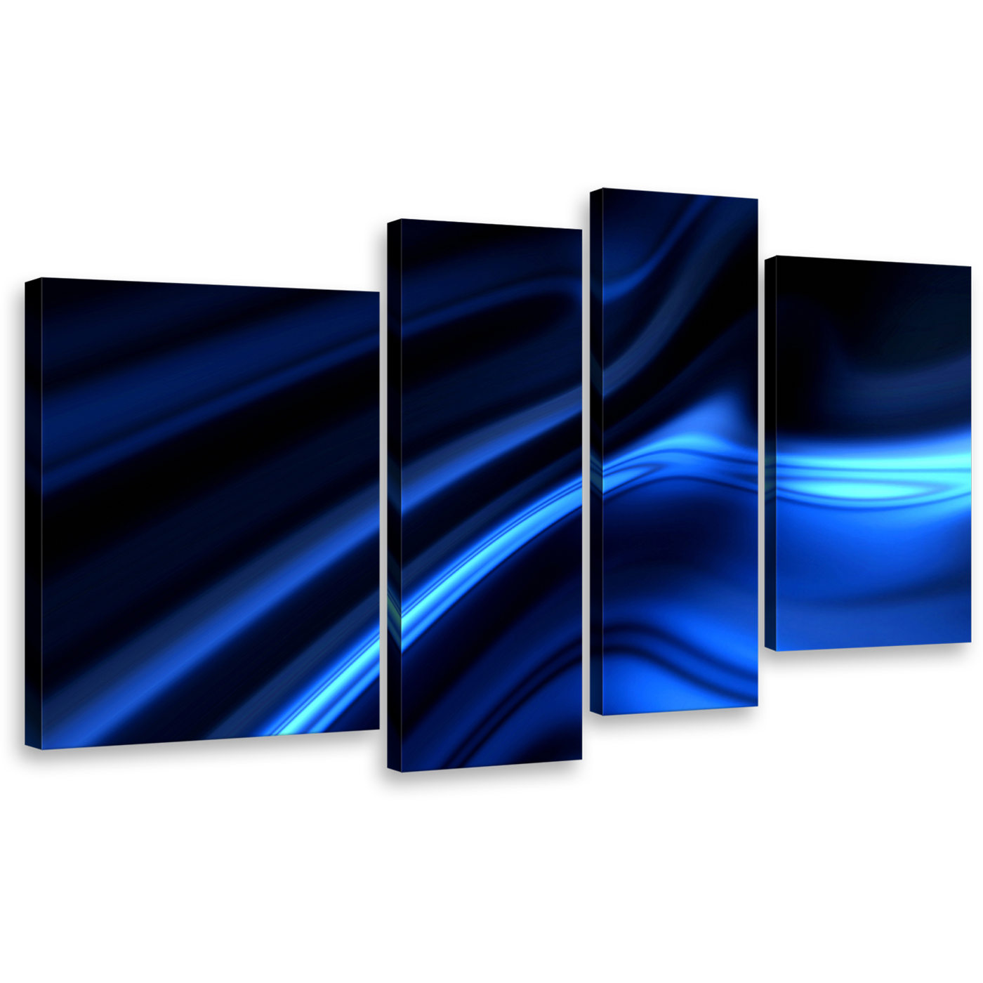 contemporary abstract canvas print dark bright blue 4 piece canvas set beautiful black motion abstract wall art 