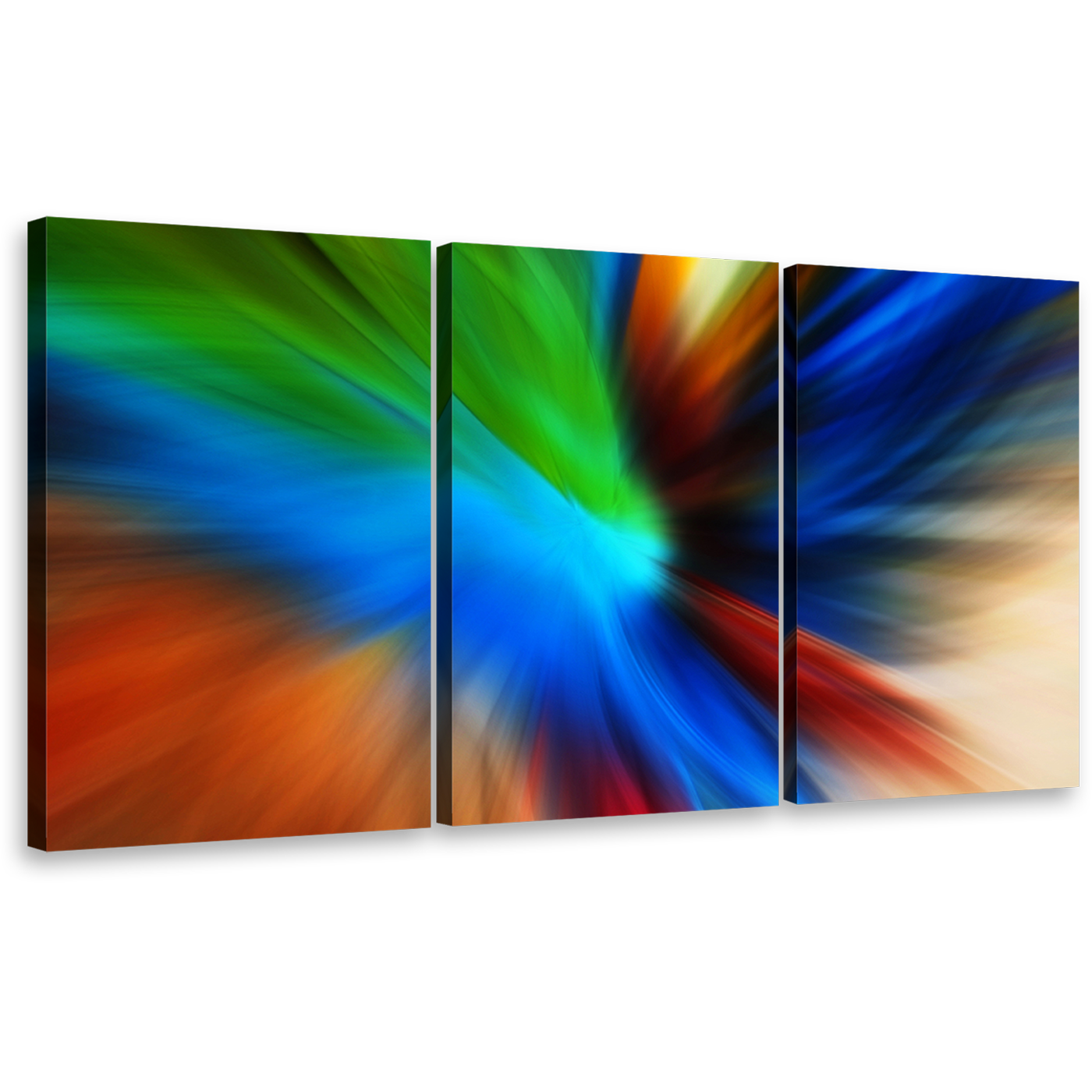 contemporary abstract wall art amazing blue orange modern triptych multi canvas abstract motion 3 piece canvas print