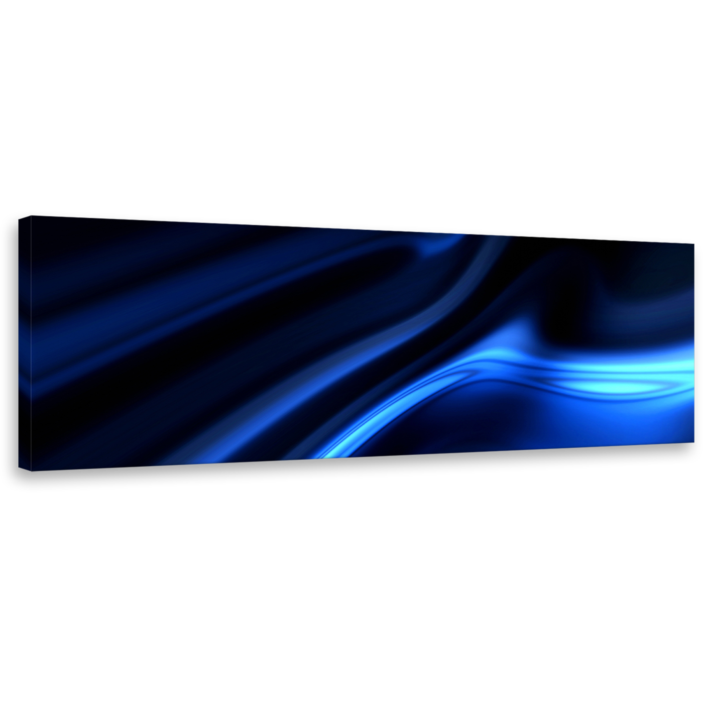 contemporary  abstract  wall  art  dark  bright  blue  artwork  beautiful  black  motion  abstract  1  piece  canvas  print