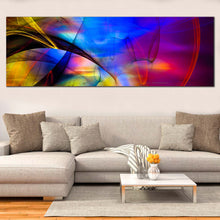 Load image into Gallery viewer, contemporary  abstract  wall  art  purple  blue  panorama  artwork  modern  pattern  canvas  print For Living Room
