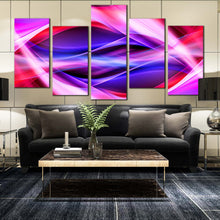 Load image into Gallery viewer, contemporary abstract wall art purple red blue patterns 5 piece canvas set bright colorful canvas print for Living Room
