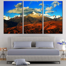 Load image into Gallery viewer, cordillera blanca canvas wall art snow covered mountain triptych canvas print for Bedroom
