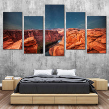 Load image into Gallery viewer, desert serenity canvas wall art orange grand canyon 5 piece canvas print
