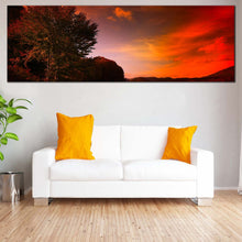 Load image into Gallery viewer, highlands  lake  canvas  print  dramatic  red  cloudy  sky  landscape  canvas  wall  art In Living Room
